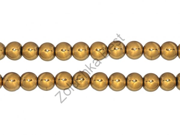 Бусины гематита золотого 4 мм, круглые, натур., 105 шт  в Санкт-Петербурге